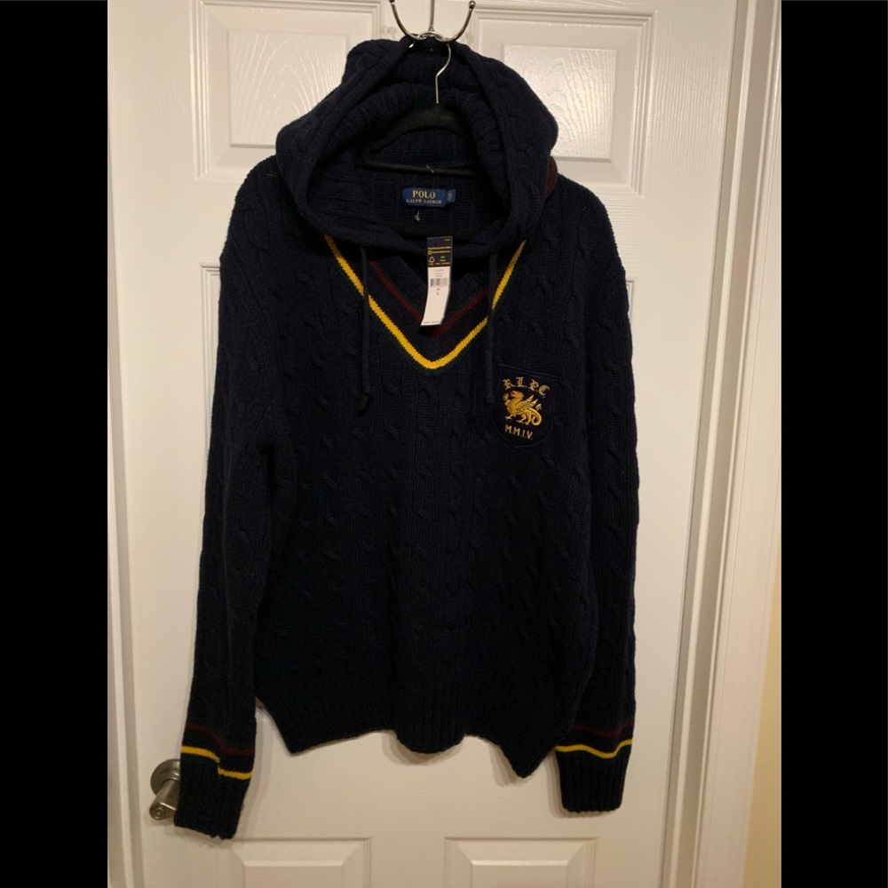 NWT Polo navy blue sweater hoodie.
